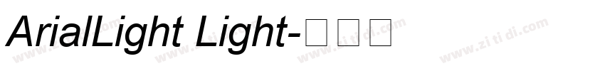 ArialLight Light字体转换